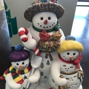 partylite snowman tealight candle  holder